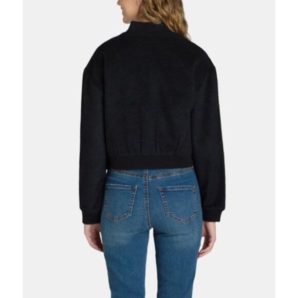 Madden NYC Women's Andrew Marc Black Cargo Bomber Jacket Size Large - Picture 2 of 9